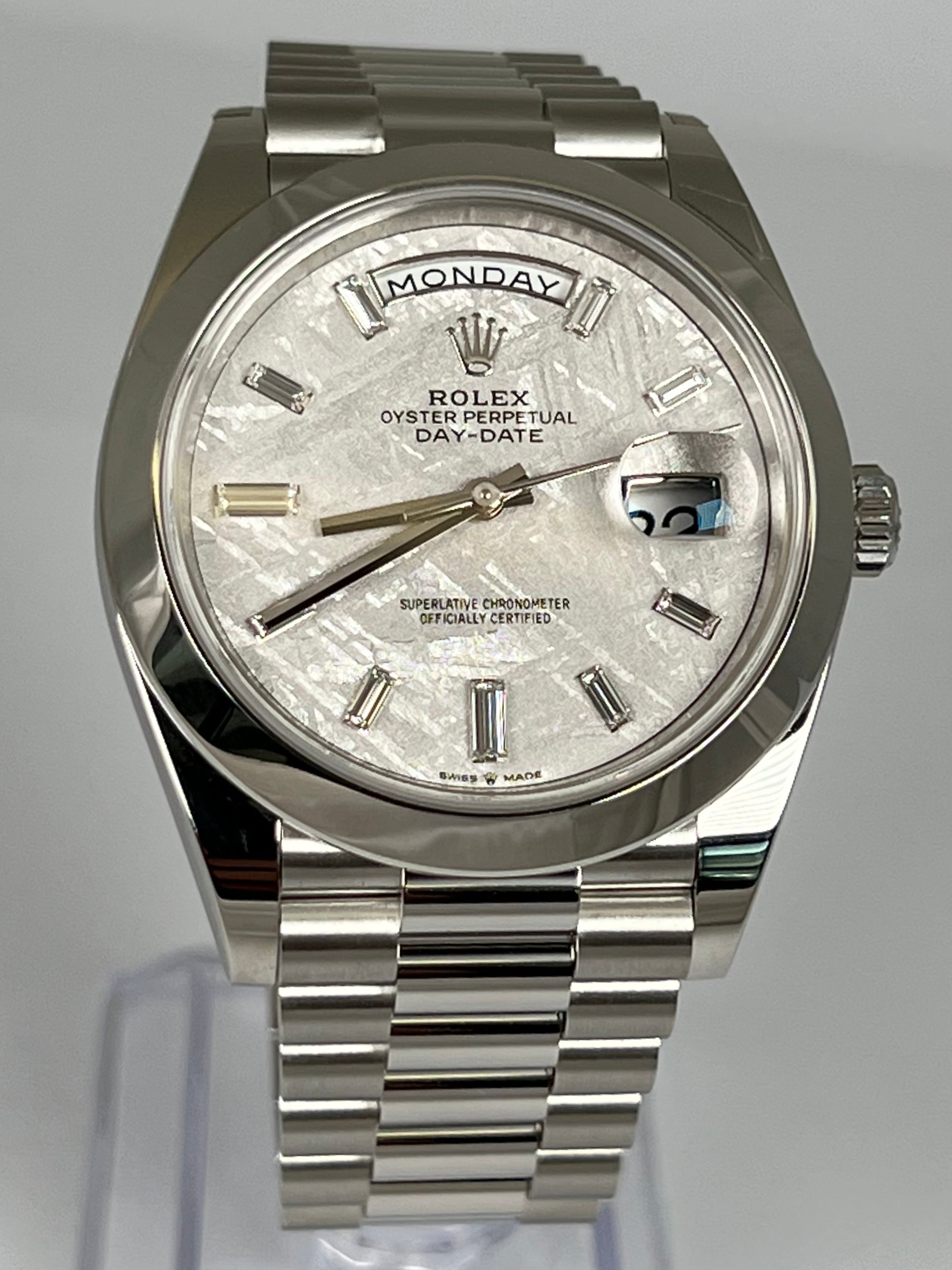 ROLEX DAY DATE 40 METEORITE PLATINUM DISCONTINUED 228206