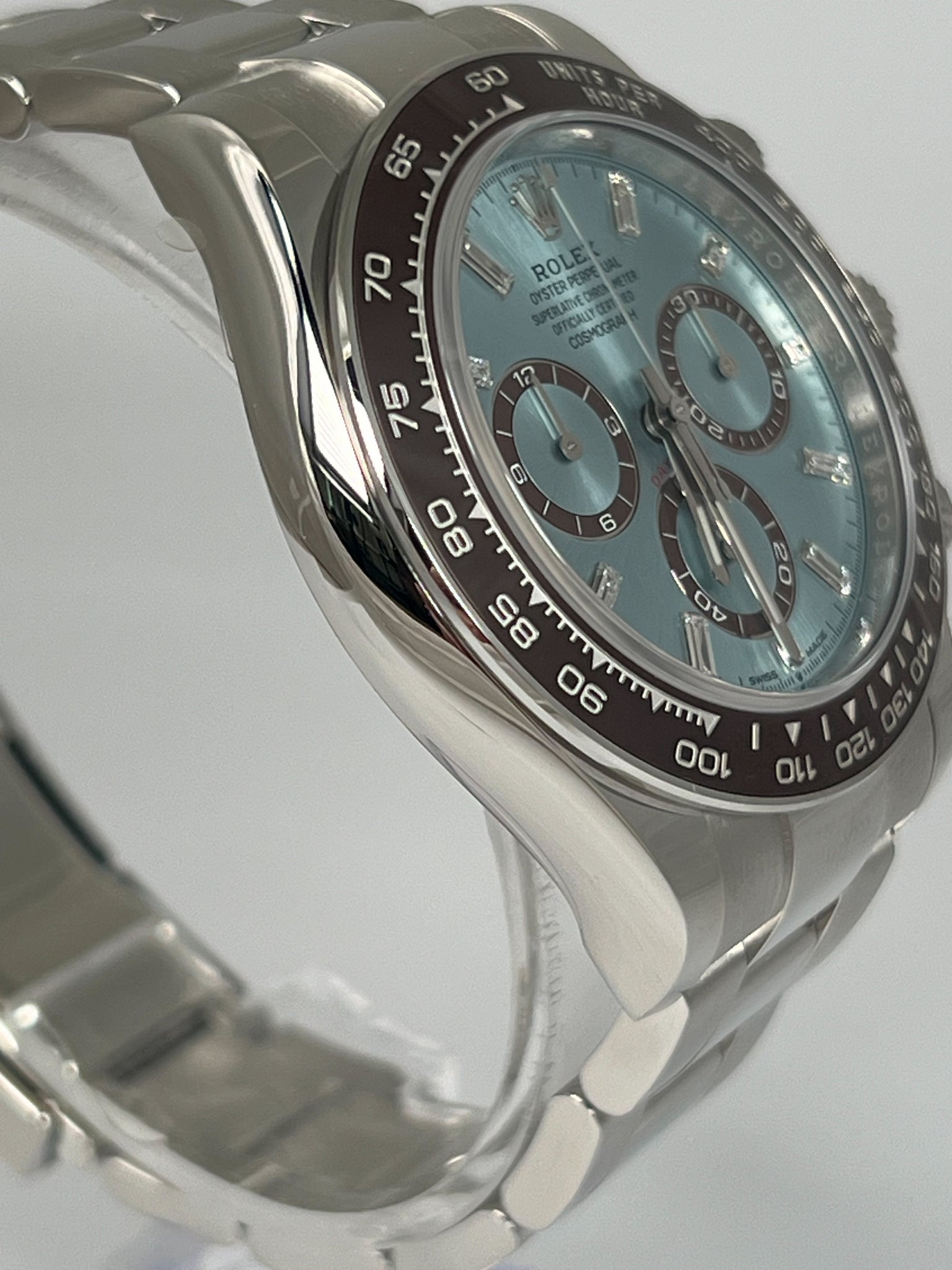 ROLEX DAYTONA PLATINUM BAGUETTE ICE BLUE 126506