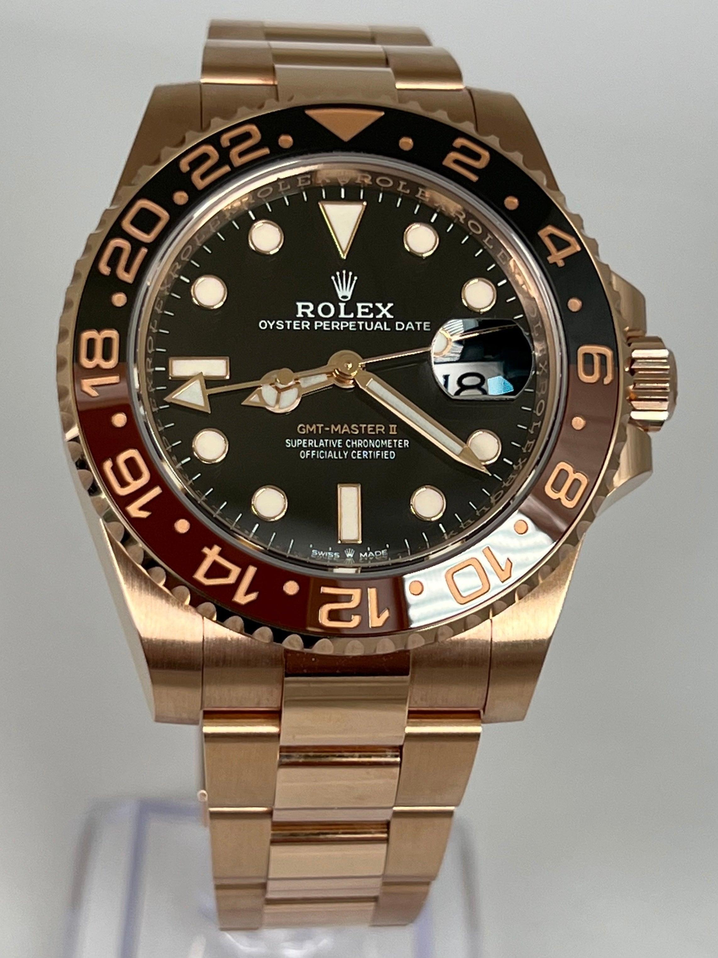 ROLEX GMT MASTER 2 ROOTBEER ROSE GOLD 126715CHNR