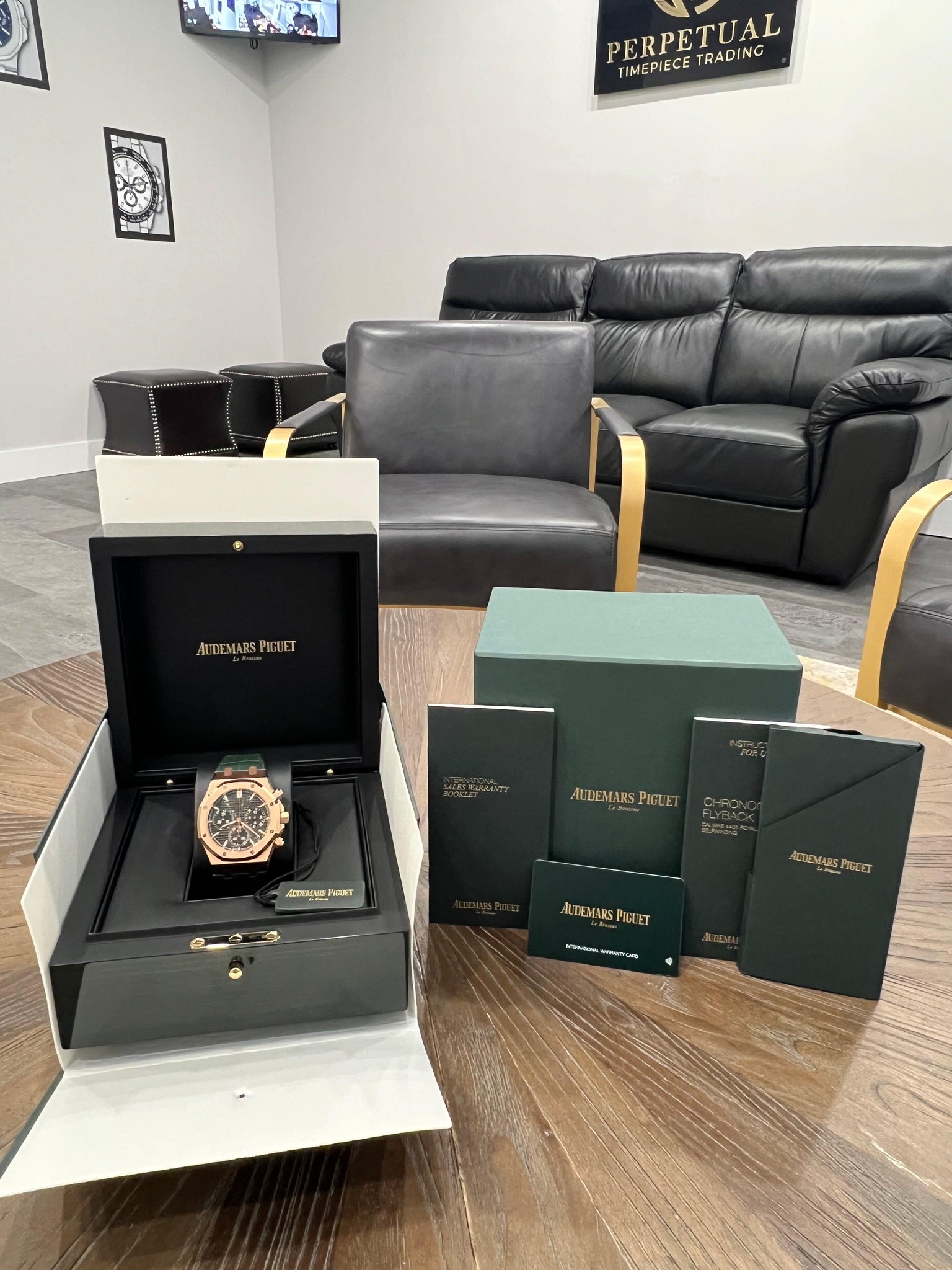 AUDEMARS PIGUET GREEN DIAL 50TH ANNIVERSARY CHRONOGRAPH 26240OR