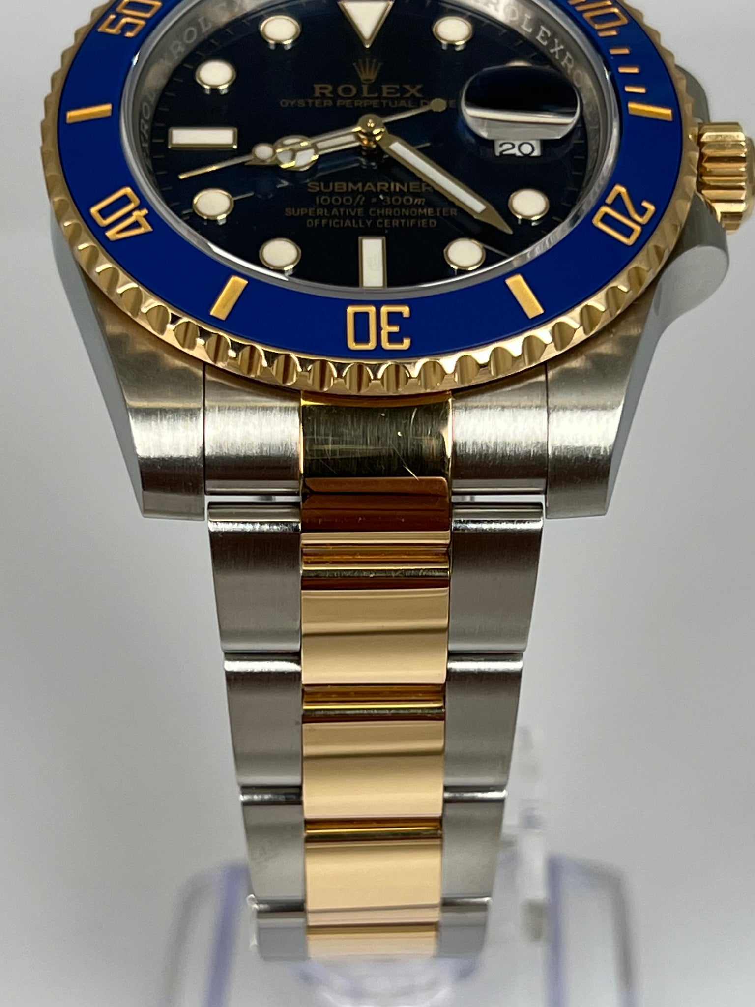 ROLEX SUBMARINER TWO TONE BLUE 40MM 116613LB