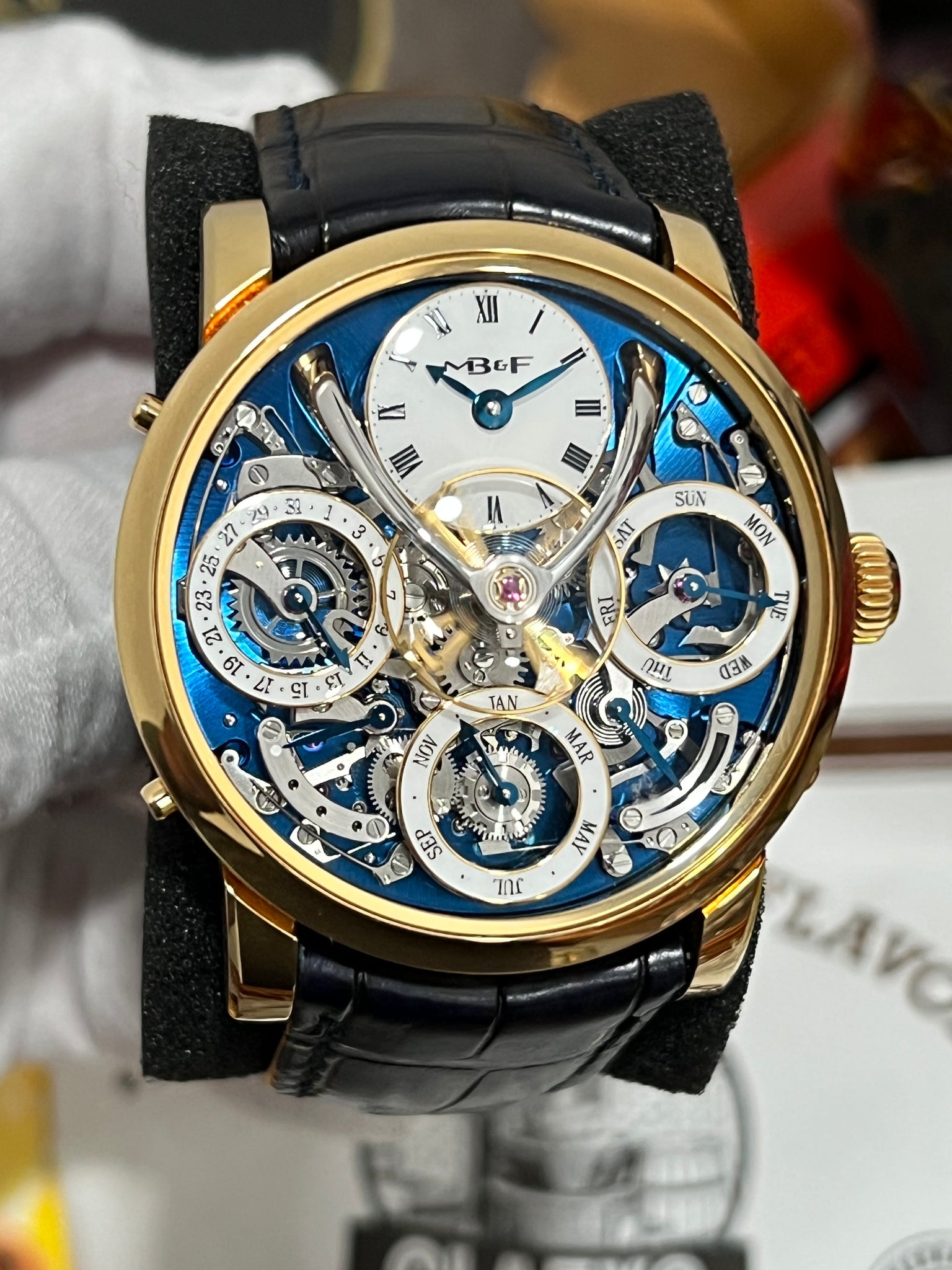 MB&F LM PERPETUAL CALENDAR BLUE YELLOW GOLD 03.YL.BL