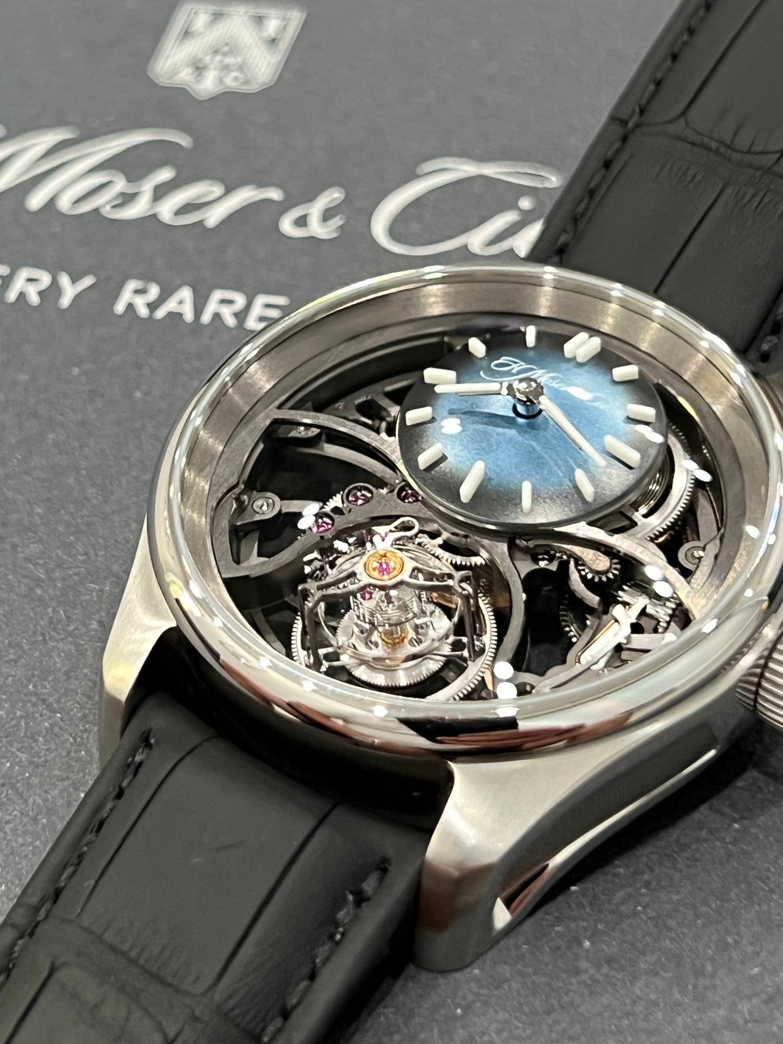 H.MOSER & CIE PIONEER CYLINDRICAL TOURBILLON SKELETON 3811-1200