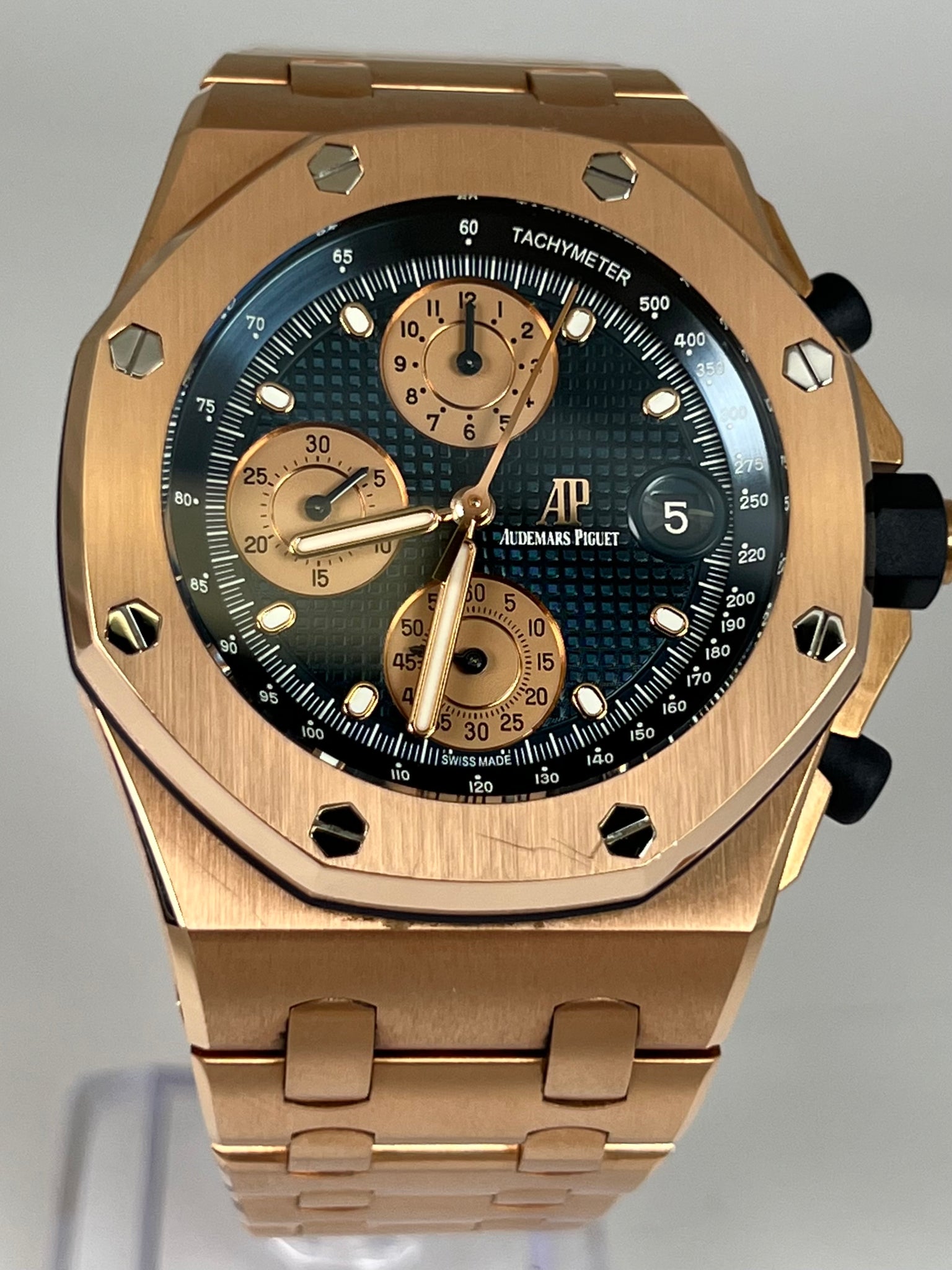 AUDEMARS PIGUET ROYAL OAK OFFSHORE BRICK BLUE DIAL 26238OR