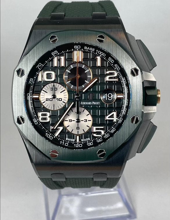For Sale - Audemars Piguet Royal Oak Offshore AP 26405 26405CE Green - Perpetual Timepiece Trading 