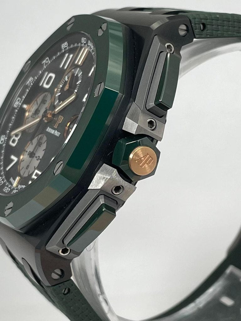 For Sale - Audemars Piguet Royal Oak Offshore AP 26405 26405CE Green - Perpetual Timepiece Trading 